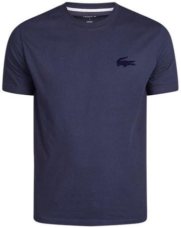 T-shirt męski LACOSTE koszulka z krótkim rękawem bawełniana granatowa r. S