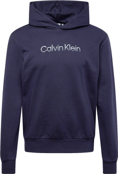 Bluza sportowa męska CALVIN KLEIN granatowa z kapturem przez głowę r. M