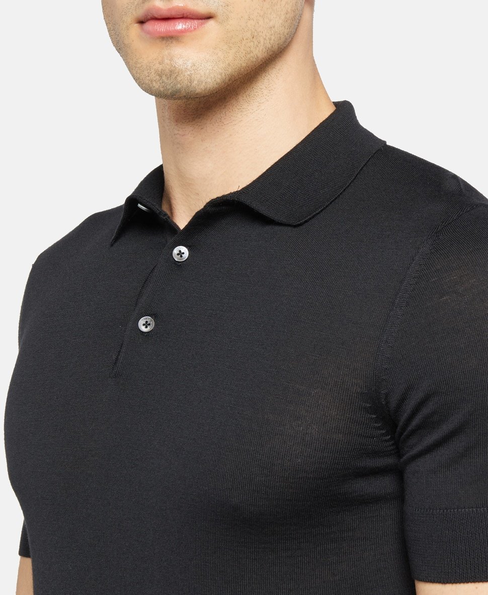 Koszulka męska z krótkim rękawem HUGO BOSS T-Shirt 100% wełna r. S - obrazek 5