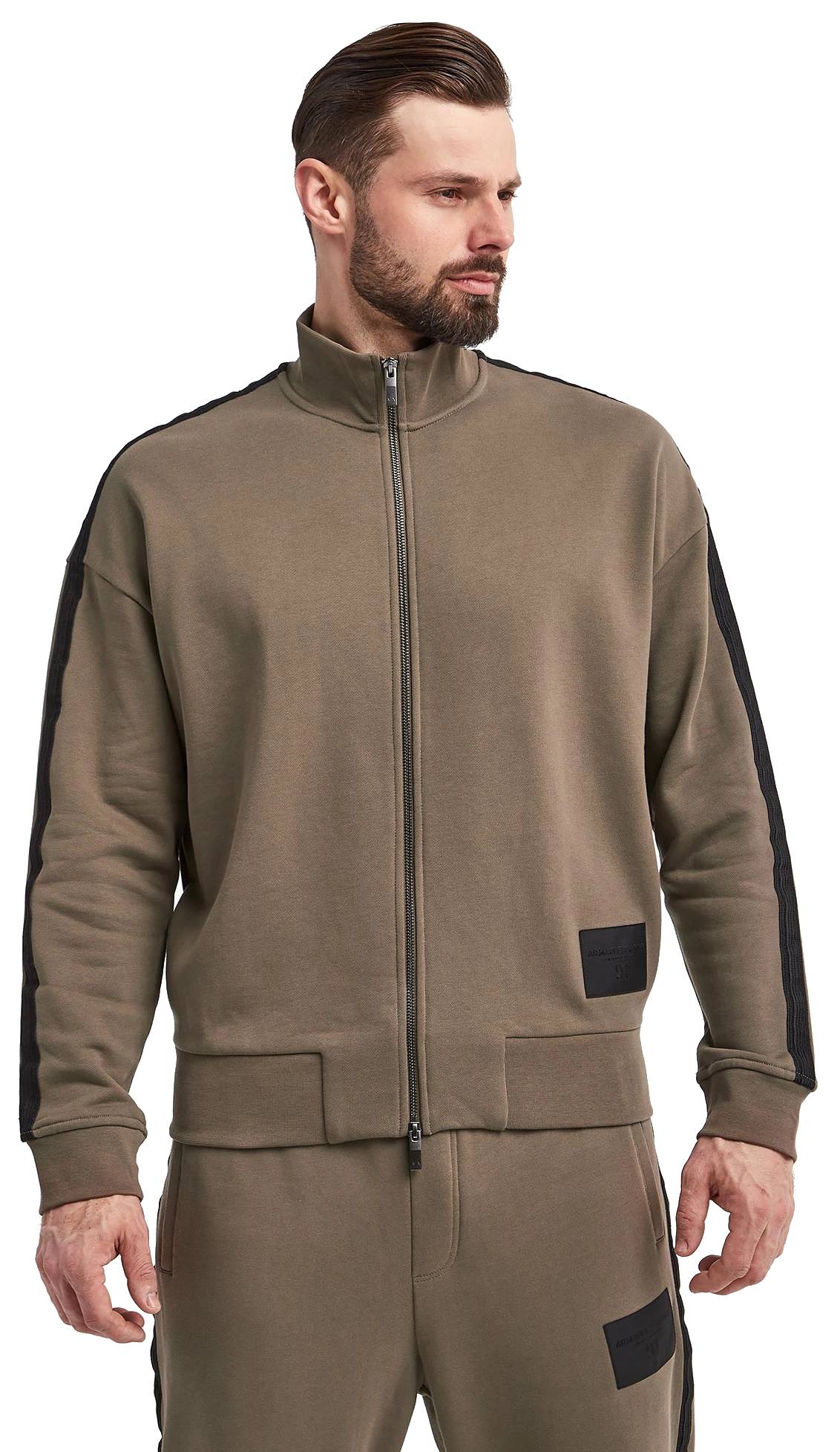 Bluza męska Emporio Armani bluza sportowa dresowa bez kaptura rozpinana r. L - obrazek 2
